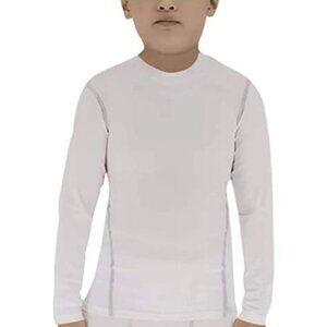 Boys Lanbaosi White Compression Shirt Size 7